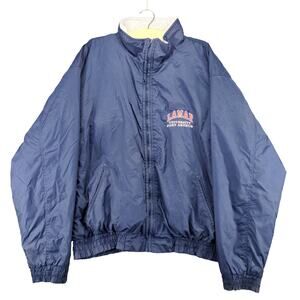Oarsmen 913 Full Zip Windbreaker Jacket SZ XL Blue Lambar University Port Arthur